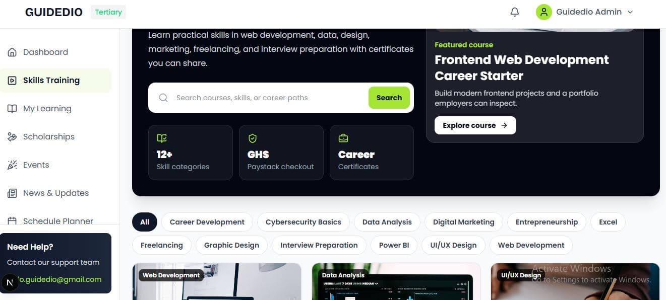Guidedio platform preview