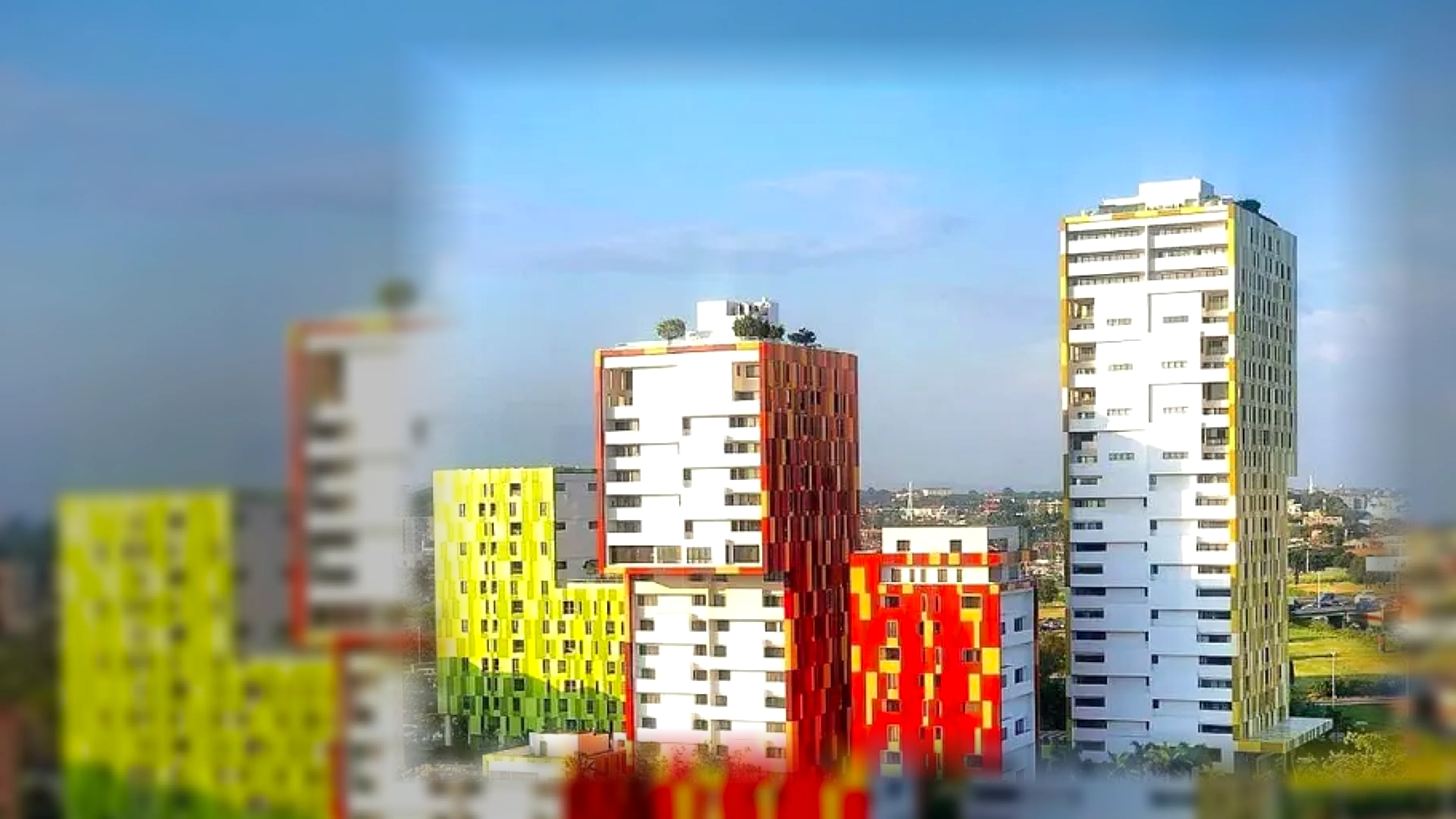 Modern high-rise buildings in Ghana