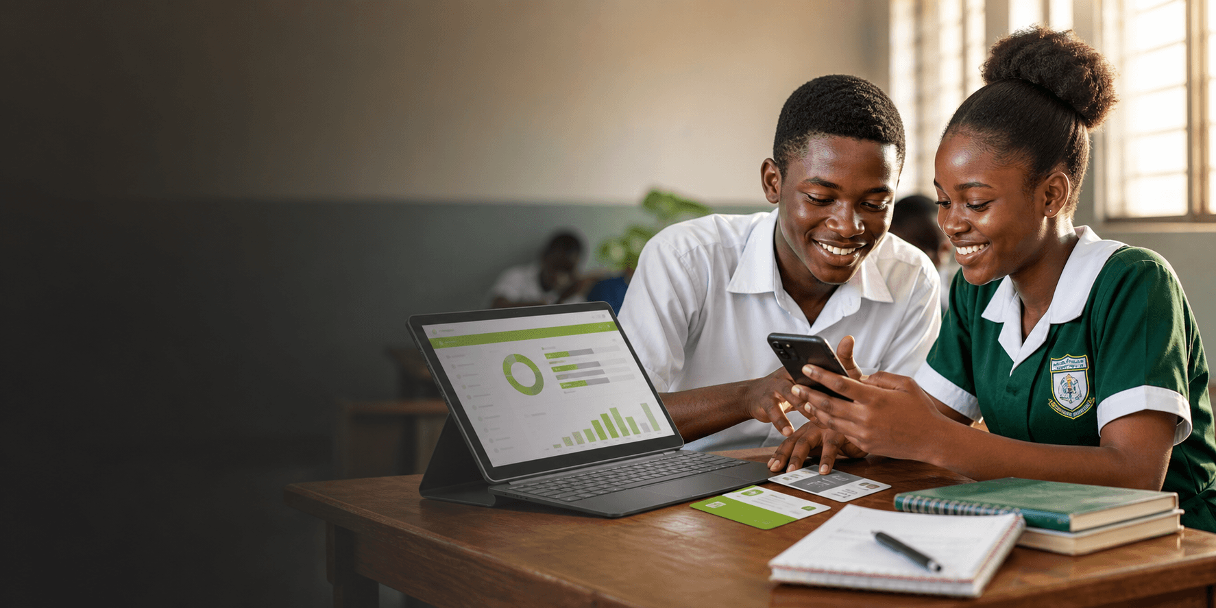 Students checking exam results online