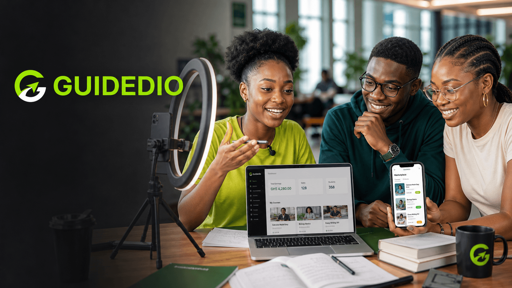 Guidedio student creator marketplace for peer learning
